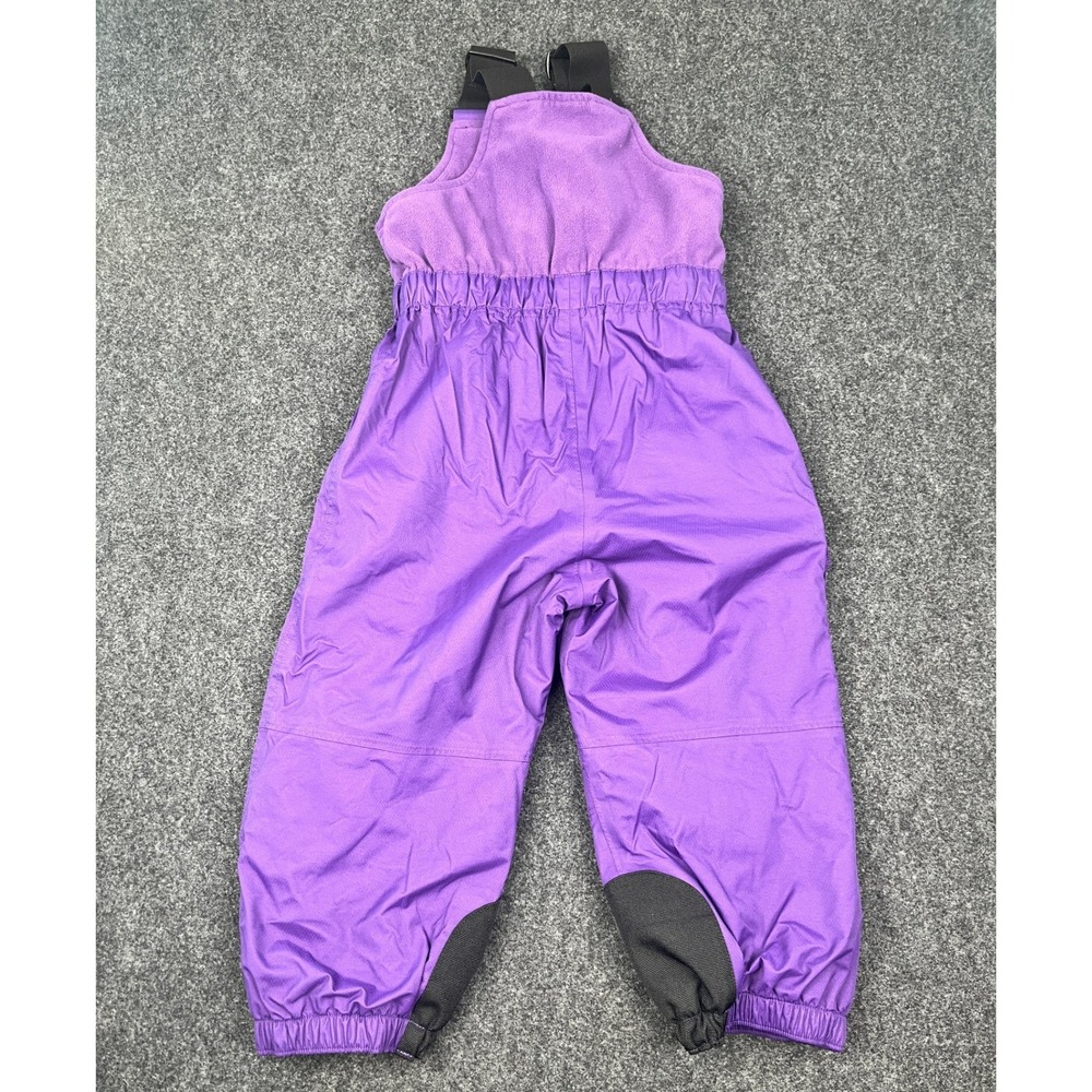 REI Co-op Tots Timber Mountain Bib Snow Pants Purple Insulated Fleece 4T